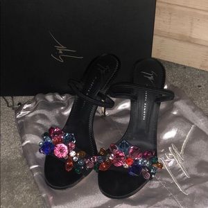 Giuseppe zanotti multicolored jeweled sandal